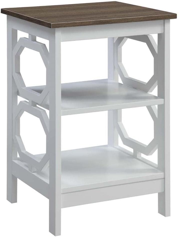 Omega End Table with Shelves