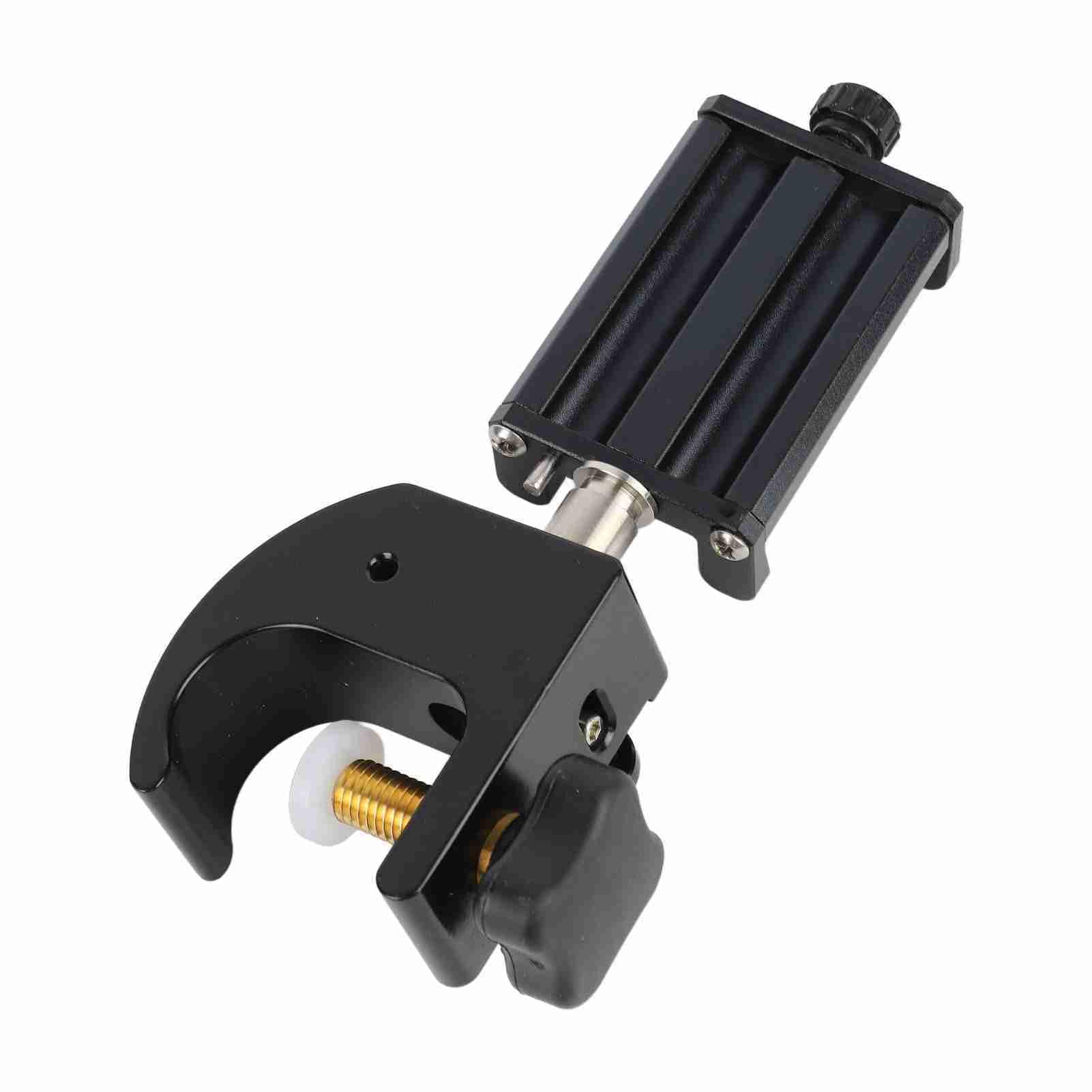 Jeanoko Soporte de Abrazadera para Poste para Colector de Datos GPS RTK con Brújula, Soporte de Liberación Rápida y Ajuste Universal para Tareas Topográficas Aleación de Aluminio para Estudios RTK