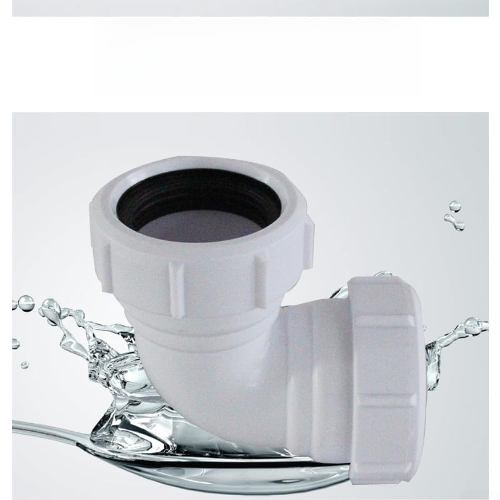 Adaptador de tubería de PVC de 40 mm, codo de 90 grados, accesorio de tubería de residuos para bañera, fregadero de cocina y conexión de drenaje de bandeja de ducha, conector de fontanería blanco