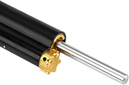 KIMISS Steering Damper Bracket, Universal Racing Motorcycle CNC Adjustable Steering Damper Stabilizer Buffer Control Bar