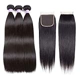 Brazilian Straight Hair 3 Bundles 16 18 20+14