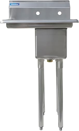 Vista 60 de AmGood Fregadero de acero inoxidable para preparación y utilidad Acero inoxidable 304 Restaurante, Cocina, Lavandería, Garaje NSF