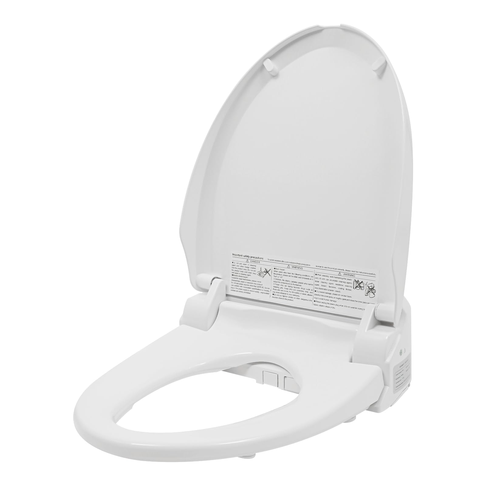 Smart Bidet deska sedesowa podgrzewana deska sedesowa pilot zdalnego sterowania, nakładka na toaletę, z funkcją bidetu, lampka nocna, suszarka do ciepłej wody, 20 x 30 cm, wewnątrz koła