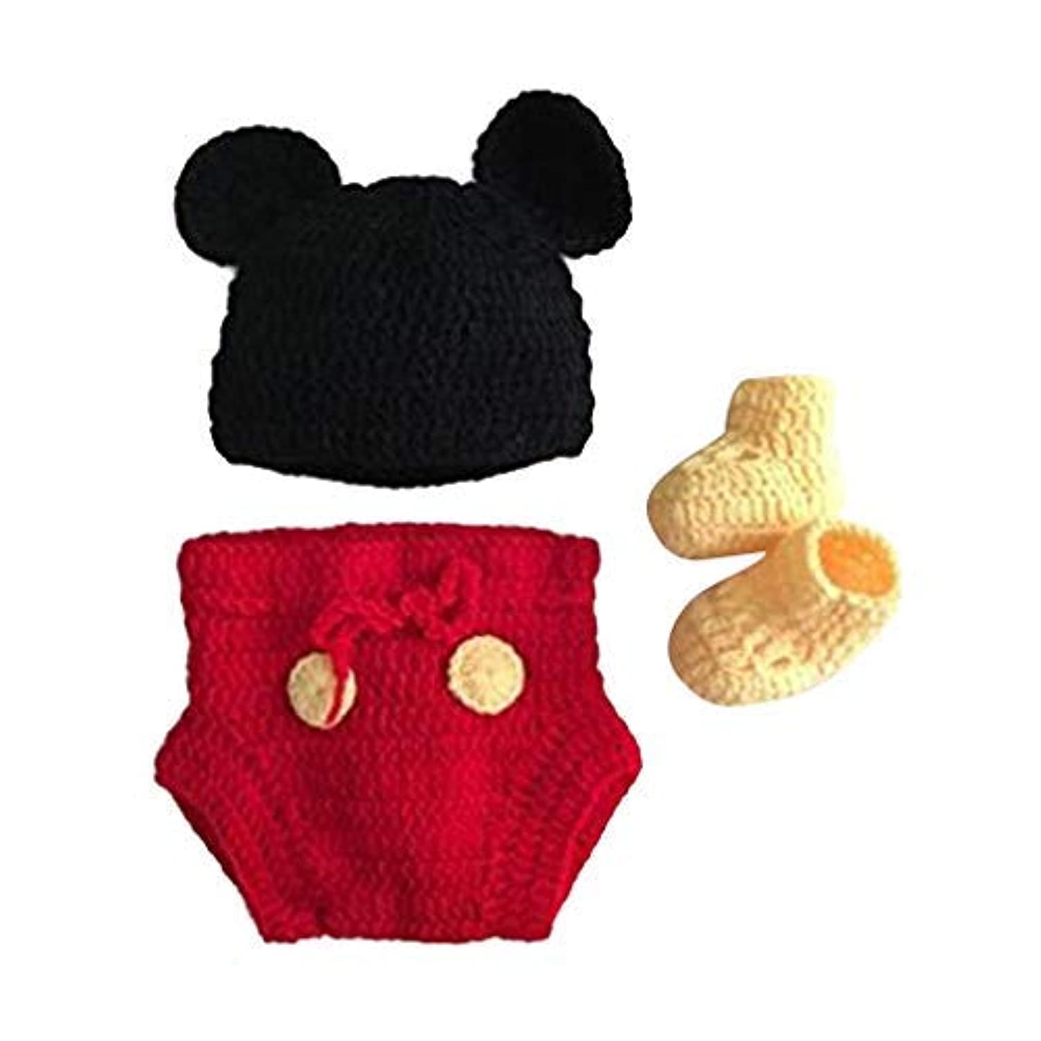SKEIDO baby animal costumes micky mouse Baby Newborn milestone Photo Props infant knitted Hat Photography Accessories Birth celebration