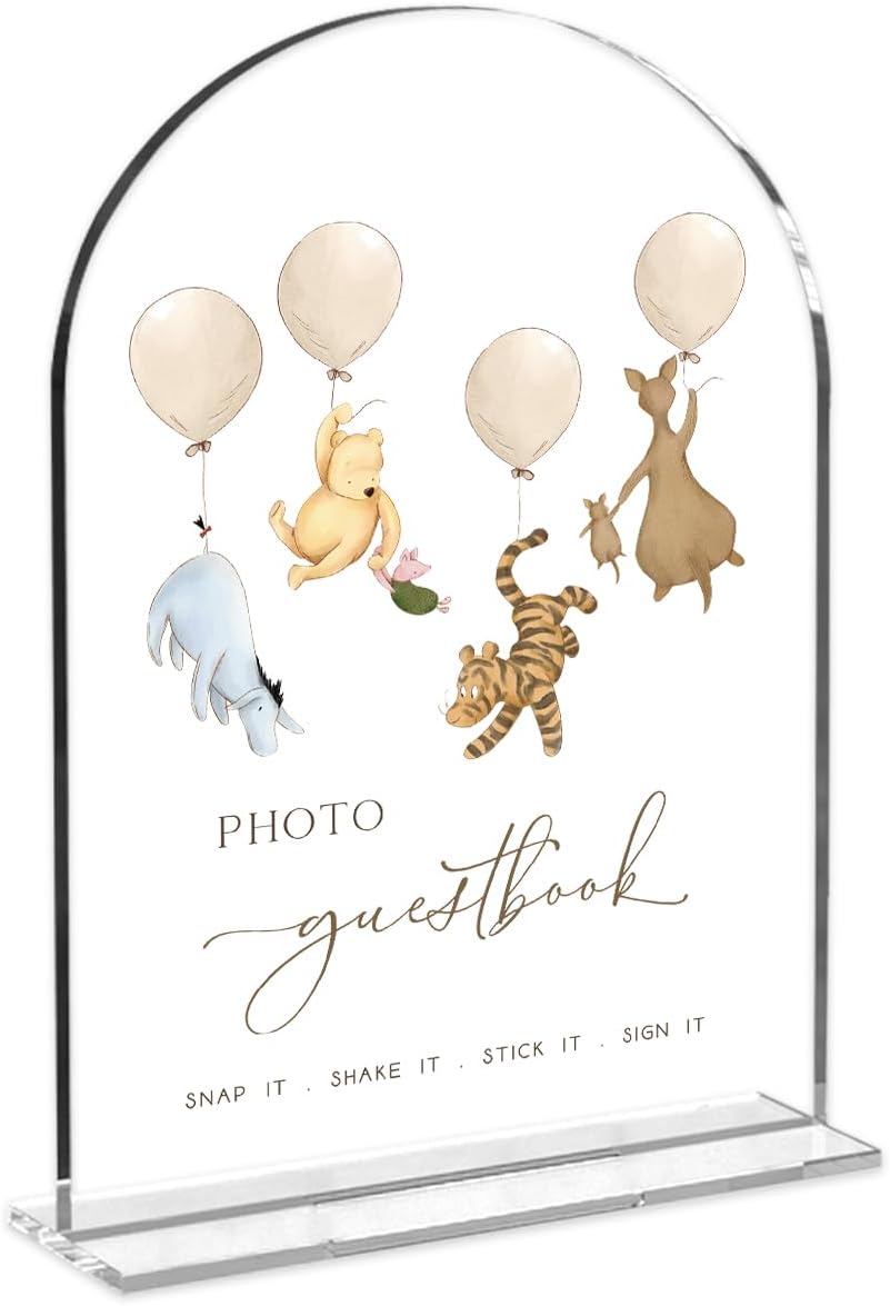 Cute Bear Baby Shower Sign Decor Arch Acrylic decorativesignage0488