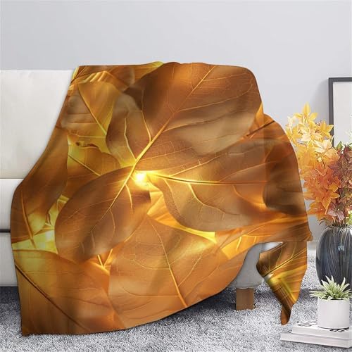 Couverture de voyage en microfibre dorée 150x200 pour canapé - 7