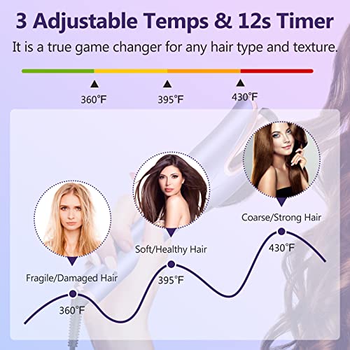Automatic Curling Iron, Auto Hair Curler Wand With 4 Temp Up To 430℉& Timer & Dual Voltage, 1" Larger Rotating Barrel Curling Iron Fast Heating, Anti-Scald, Auto Shut-Off Spin Iron For Lasting Styling #TOP2