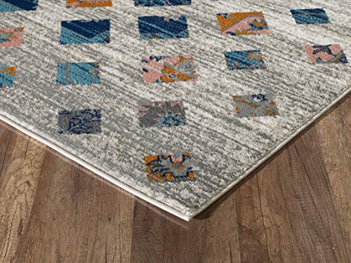 Tapete decorativo rectangular tribal 7'9" x 10'2" Abani miniatura 5