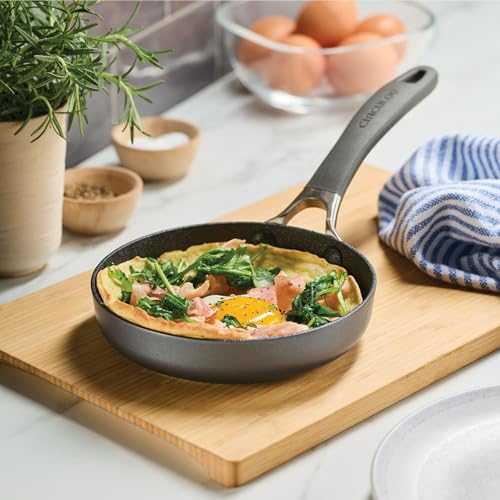 Image of Circulon A1 Series Nonstick Induction Mini Frying Pan, 6.25-Inch, Graphite | Nonstick frying pan for single servings, with ScratchDefense technology, fast, even heating, induction-ready, dishwasher safe