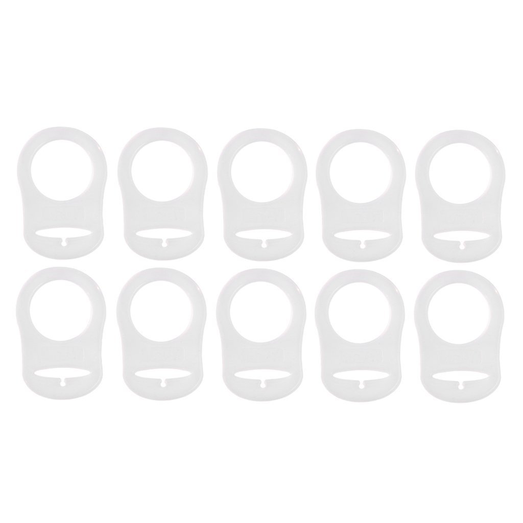 10 Pcs Silicone Button Ring Dummy Holder Dummy Clip Adapter Clear