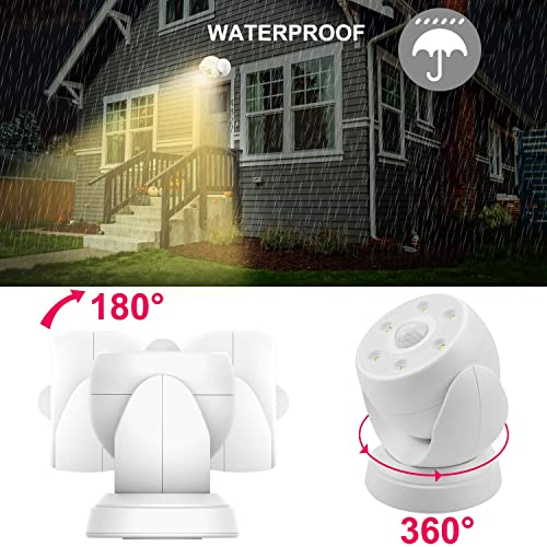 Biglight Battery Operated Motion Sensor Spotlight, Wireless Led Flood Light Indoor Outdoor, Super Bright Waterproof Security Lighting, Motion Uplight For Wall Front Door Shed Hallway, 200 Lumens #TOP3