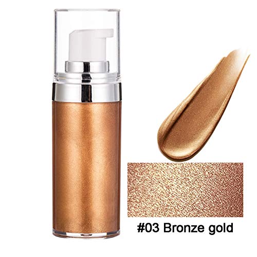 Highlighter crème, gezichtscontour vloeibaar make-up gezicht lichaam glans bronzer cosmetica glanzende verlichting (3#) - Image 8