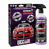 Car Wax Spray and Ceramic Coating for Cars - 3 in 1 Waterless Car Wash and Detailing - Quick Effect Coating Agent for Car - High Gloss Car Coating Spray, Shiny Car Stuff by Shine Armor - 8FlOz
