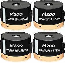 AL-M200 ALM200 C13S050709 4 Compatible Toners 2,500 Pages Each with Epson Workforce AL-M200DW AL-M200DN AL-MX200 AL-MX200DNF AL-MX200DW AL-MX200DWF