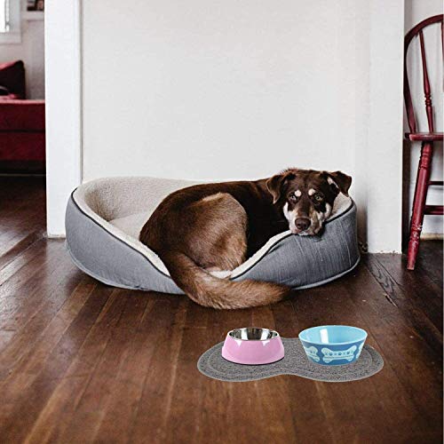 SunAter Silicone Pet Feeding Mat, Feeding Bowl Mat Waterproof Non-slip Pet Food PVC Mat for Cats and Dogs - Image 5