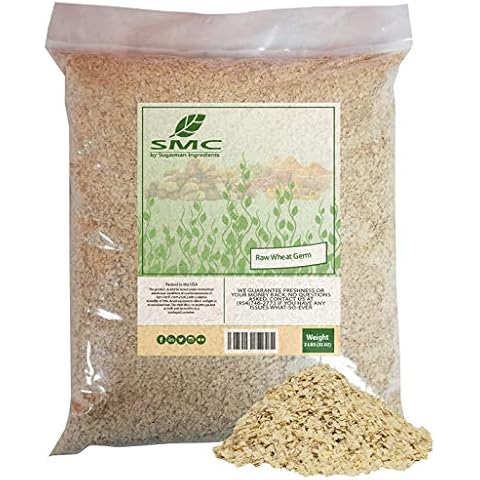 NatureJam RAW UnCooked Wheat Germ 2 Pounds Bulk Bag-32 OZ Heat Sealed for Freshness Cover