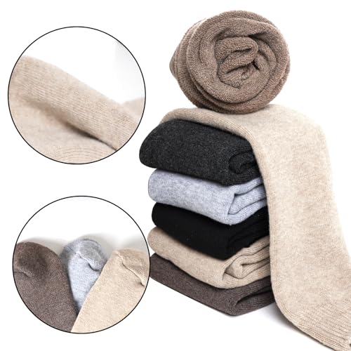 6 Pairs Warm Knee High Socks for Women Cotton Thick Stockings Thermal Socks Winter Warmers Accessories2