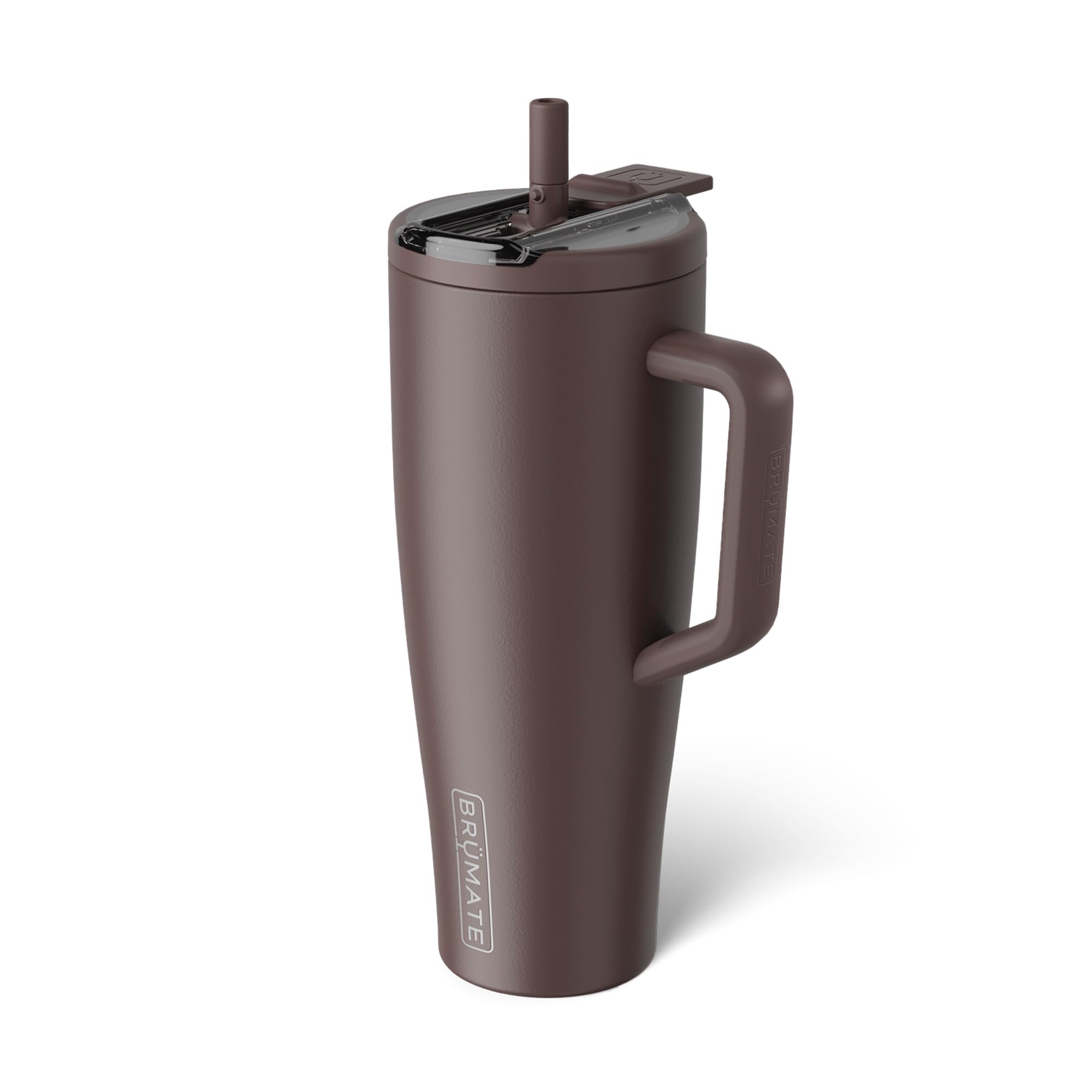 BrüMate Era Flip 40oz Tumbler with 100% Leakproof Covered Straw Lid | Hygienic Covered Straw | Insulated Stainless Steel Water Bottle with Handle | Cup Holder Friendly | BPA-Free (Java) — image 1