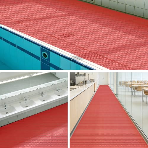 Alfombrilla Antideslizante XIAOMEI 140x110 cm Roja Multiusos 3
