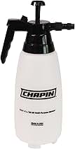 Chapin 10031 2 Liter/.52 Gallon Handheld Multi-Purpose Garden Pump Sprayer with Adjustable Brass Nozzle Thumb Trigger with Lock-on Feature, Translucent White
