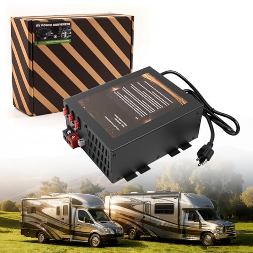 55 Amp RV Power Converter with 3-Stage Smart Charger | 110V AC to 12V DC Converter | Battery Charger with Reverse Polarity & Thermal Protection | for RVs, Boats, Off-Grid Systems