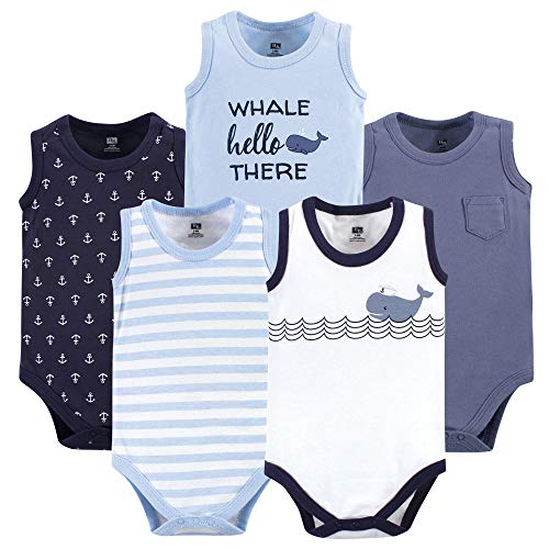Image of Hudson Baby Unisex Baby Cotton Sleeveless Bodysuits
