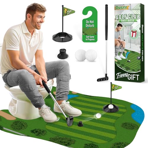 Dusor - Dusor Toilet Golf Gifts for Men, White Elephant Gift for Adults Toilet Game, Mens Gifts for Christmas, Stocking Stuffers for Dad Husband Boyfriend, Funny Birthday Gifts for Men, Gag Gift for Adults