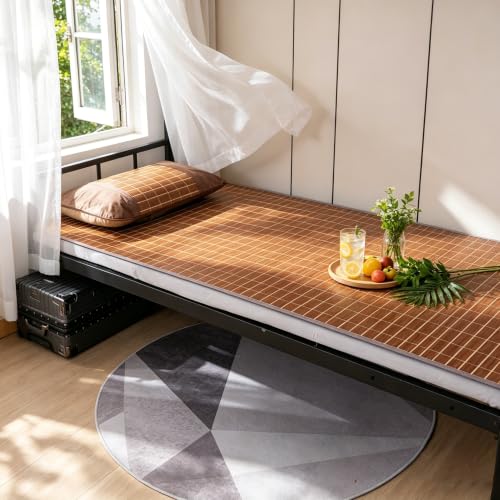 MMleYN Estera De Bambú De La Cama del Verano, Cojín del Cubrecolchón, Colchón For Dormir del Verano