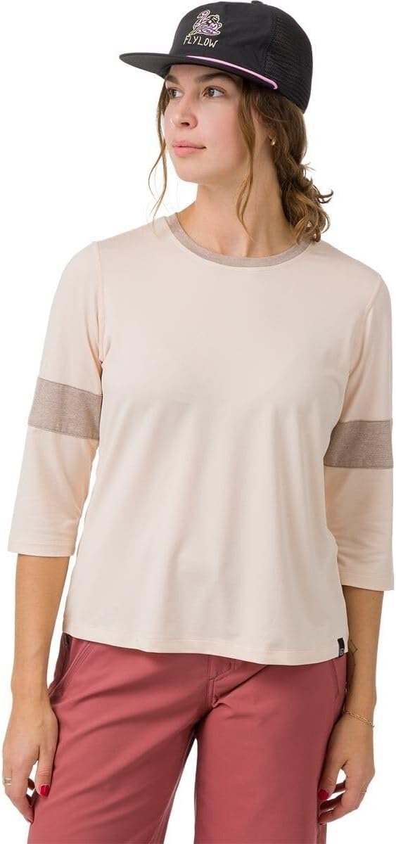 Flylow Women’s Hawkins Shirt – ¾ Length Sleeve T-Shirt for Mountain Biking, Hiking, & Trail Running