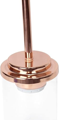 Miniatura 8 de Elegant Designs PT1020-RGD - Colgante de techo colgante de 5.75 pulgadas, esencial, moderno, ajustable, 1 luz, cilíndrico, transparente, cocina,