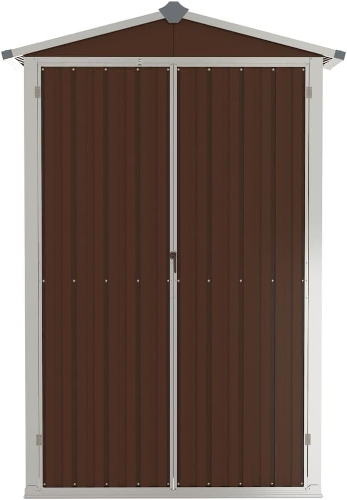 Front view of the Teenpull Garden Shed with closed doors
