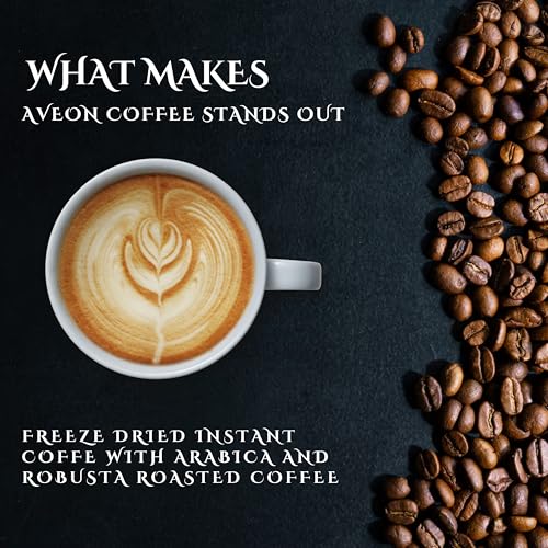 Image of Aveon Cafe Royale Instant Coffee - 50g Jar | Premium Freeze-Dried Coffee Blend | 100% Arabica & Robusta | Rich Aroma & Smooth Flavor | Quick Brew for Coffee Lovers