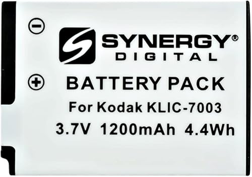 Miniatura 8 de Synergy Digital Baterías para cámara, compatibles con cámara digital Kodak KLIC-7003, (Li-ion, 3.7V, 1050mAh), repuesto para batería Kodak