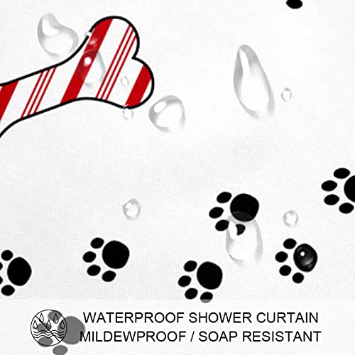 Rideau de douche motifs pattes anti-odeur 183x183 avec 12 crochets - 4