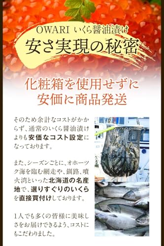 尾張まるはち いくら醤油漬け 冷凍 上質 こだわり仕上げ 北海道産 鮭卵 600g の商品画像 5