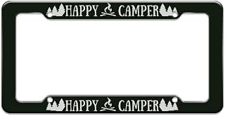 GRAPHICS & MORE Happy Camper with Campfire License Plate Tag Frame