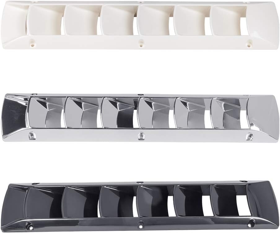 White Water Marine Boat Plastic 7-Slotted Louvered Ventilator