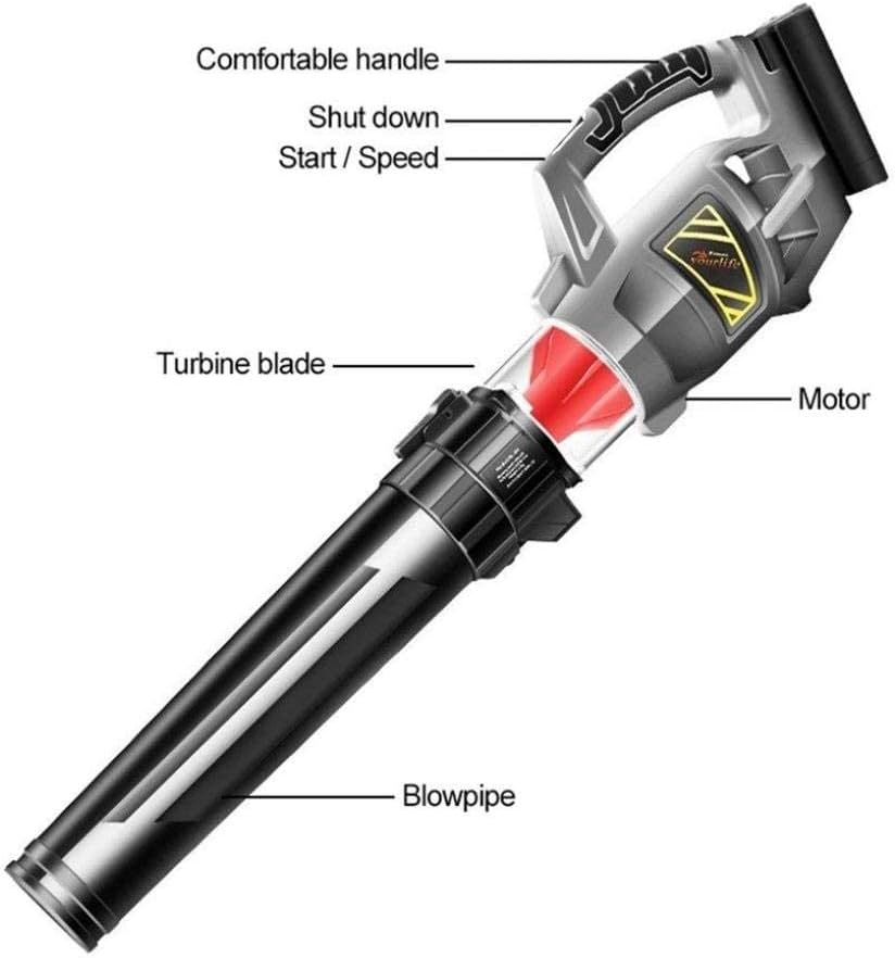 Cordless Blower 40V Lightweight Garden Leaf Blower - Pure Copper Motor for Clean Pet Hair Cars Furniture Workshops Various Corners etc