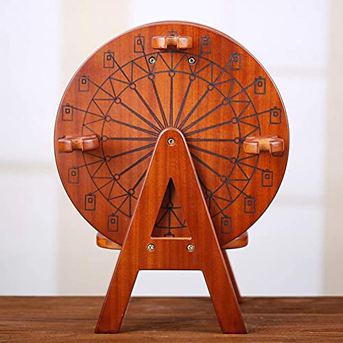Soporte para botellas de vino de madera maciza tipo rueda miniatura 7