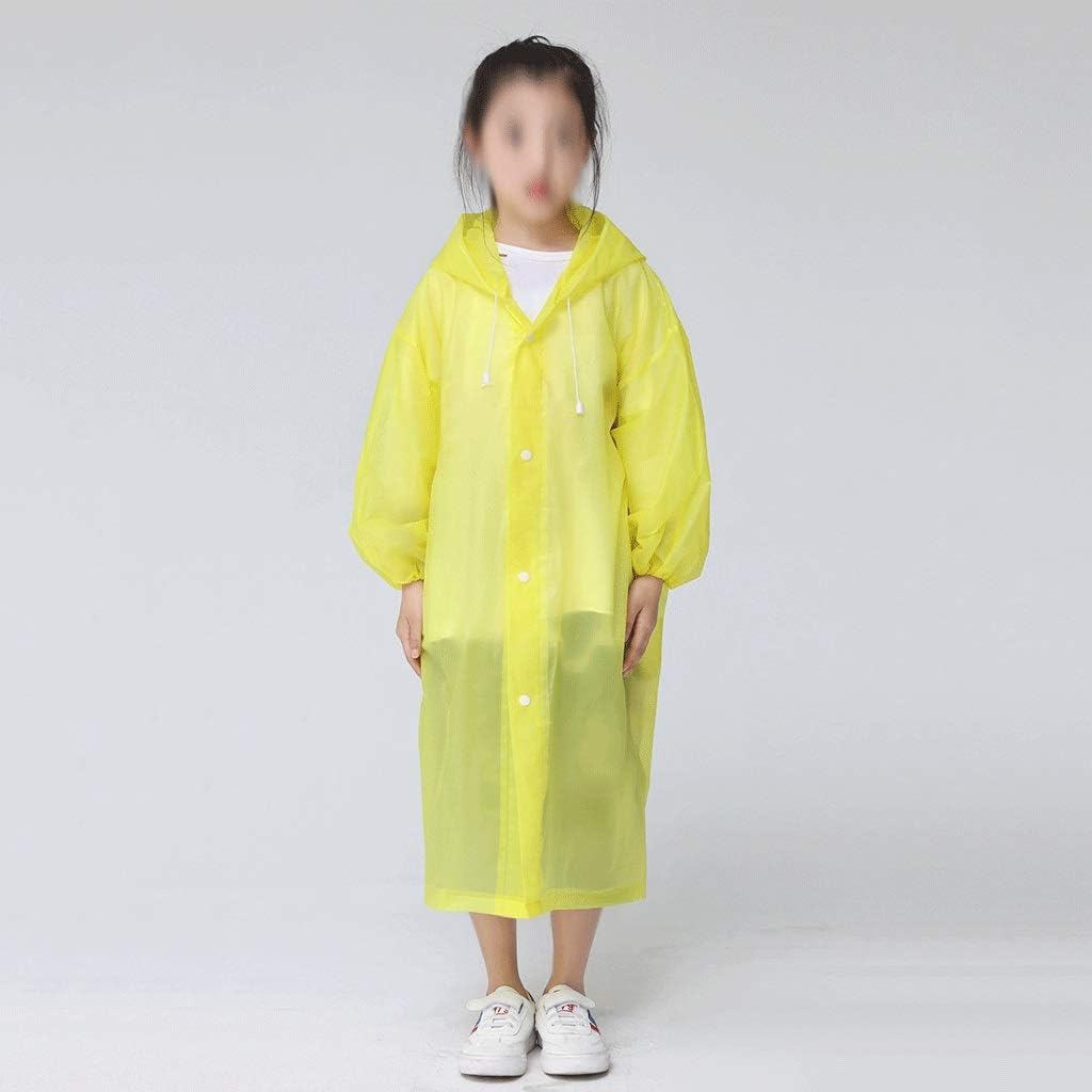 Fashion EVA Children Yellow Raincoat Thickened Waterproof Rain Coat Kids Clear Transparent Tour Waterproof Rainwear Suit