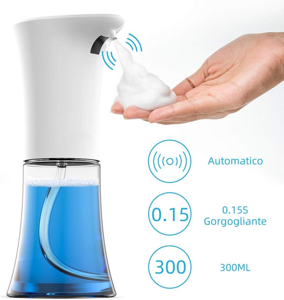 distributore di sapone per il bicchiere del bagno