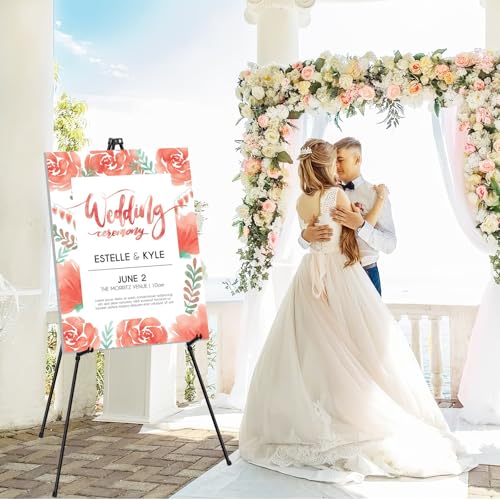 Thickened Easel Stand for Sign 65'' Metal Art Easels for Wedding, Portable Picture Stands for Display, Collapsible Floor Easle Poster Holder, Welcome Sign Stand for Art, Painting, Decor(Black, 1pack) by Mutualsign - Image 7