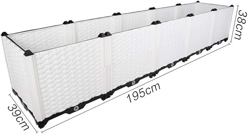 Miniatura 3 de Hershii Kits de cama elevada de jardín, contenedores rectangulares de plástico para plantas profundas, para interiores y exteriores, verduras,