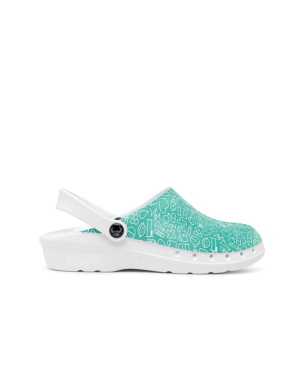 Suecos Oden Print, Zuecos de Trabajo Unisex Adulto