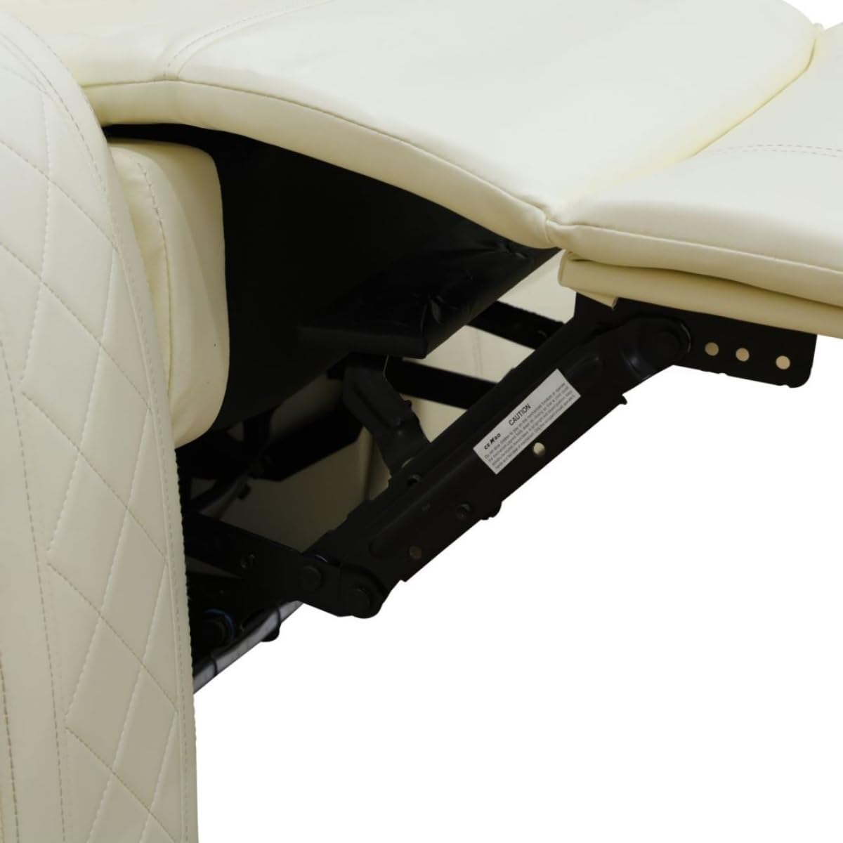 Electric Power Recliner Loveseat Set Living Room Furniture, Comfy Home Theater Breathing Leather Seating with USB 2.0 Charging Ports, LED Light Strips, Mid Console and Cupholders (White)