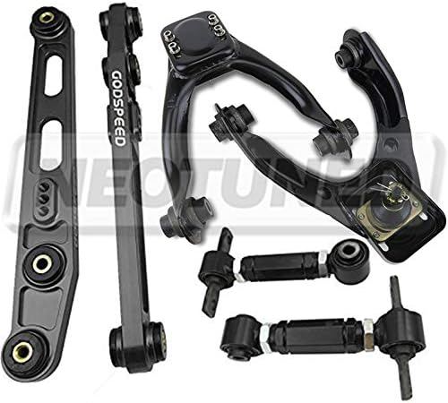 96-00 CIVIC EK BLACK FRONT UPPER CAMBER + GEN1 REAR CAMBER + GODSPEED LOWER CONTROL ARM LCA