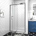 Rodkedc 38-42" W x 71" H Pivot Glass Shower Door,1/4"(6mm) Thick Clear SGCC Tempered Shower Glass Door,Matte Black Shower Door,Reversible Installation