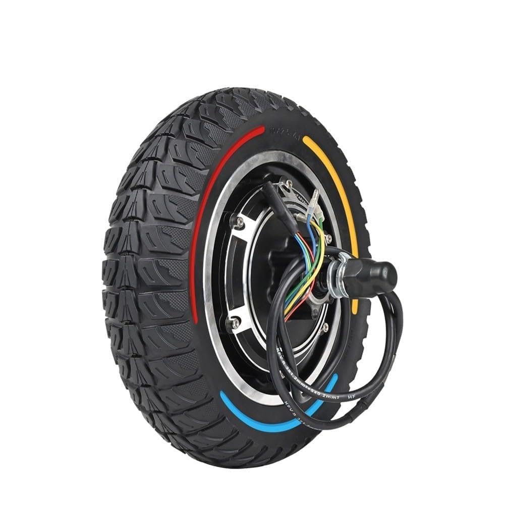 Whychstore Moteur de roue arrière de scooter électrique de 25,4 cm, 48 V 500 W pour Kugoo 4/4 Pro, ensemble de moteur gonflable avec cadre en alliage d'aluminium
