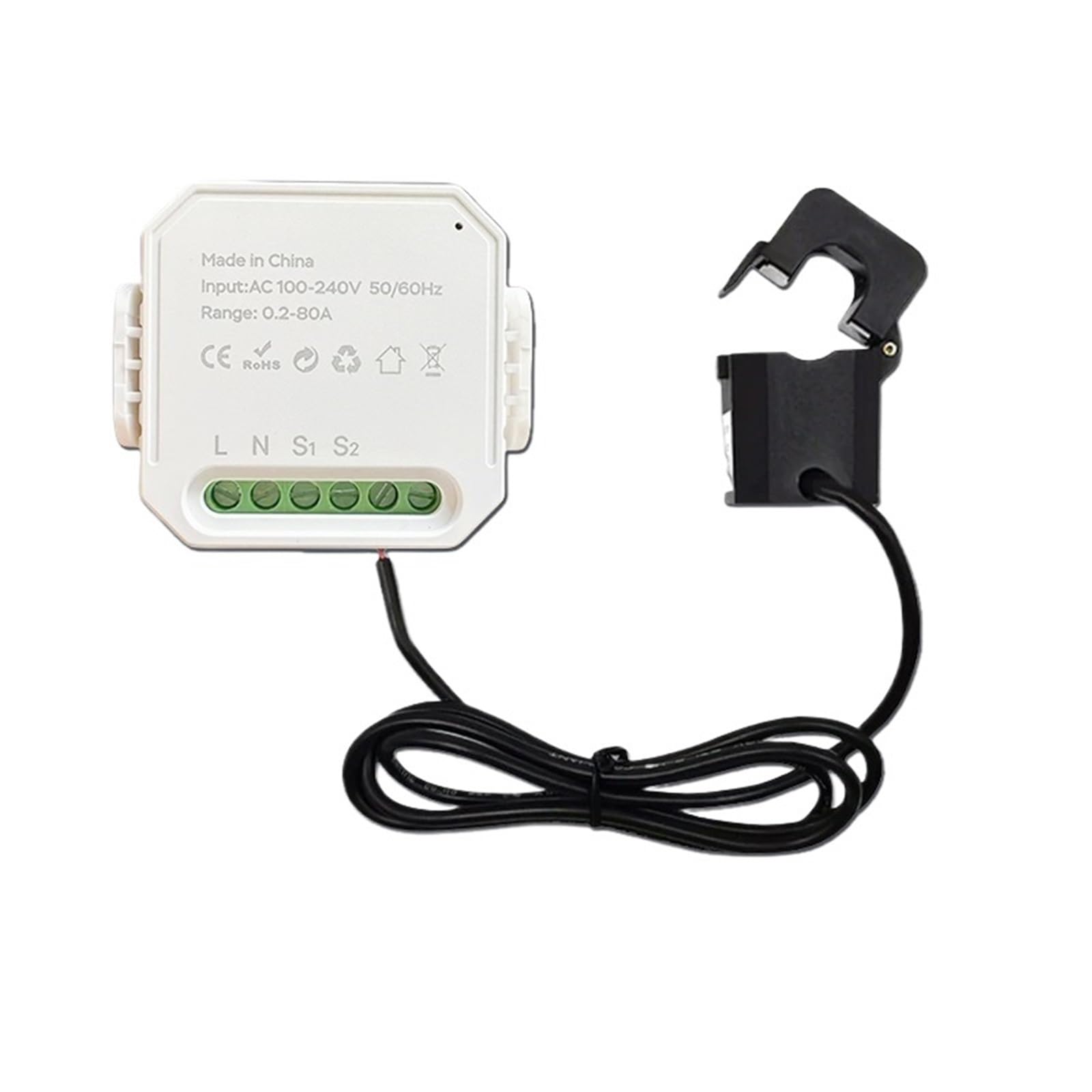 Compteur électrique WiFi intelligent avec pince 80A pour détecter les appareils énergivores