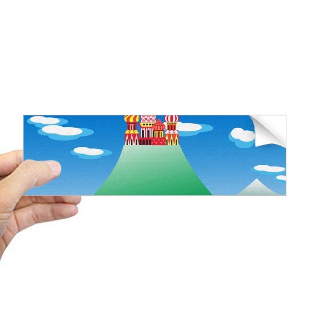 Autocollant rectangulaire chinois fenêtre carnet de notes château nuage